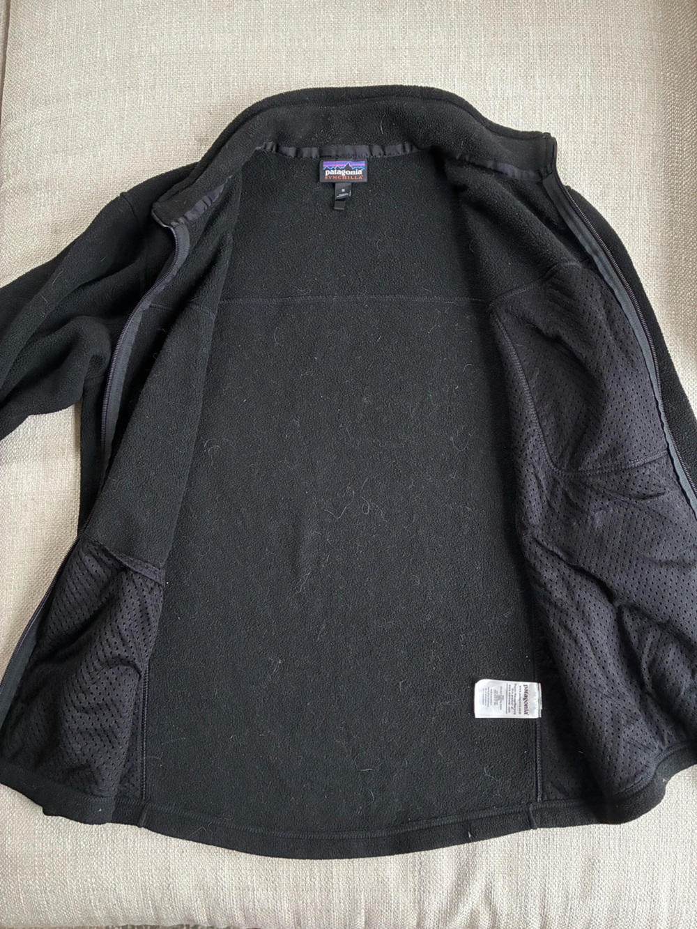 Patagonia Synchilla Fleece Jacket Men’s M Black Full Zip Outdoor Gorpcore - Picture 6 of 13